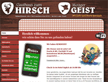 Tablet Screenshot of gasthaus-hirsch-bretten.de